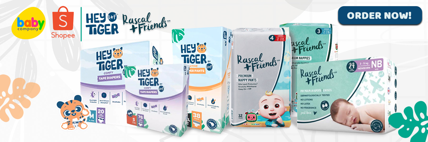Rascal + Friends Diapers Pants Convenience Pack - Medium, 16 pads