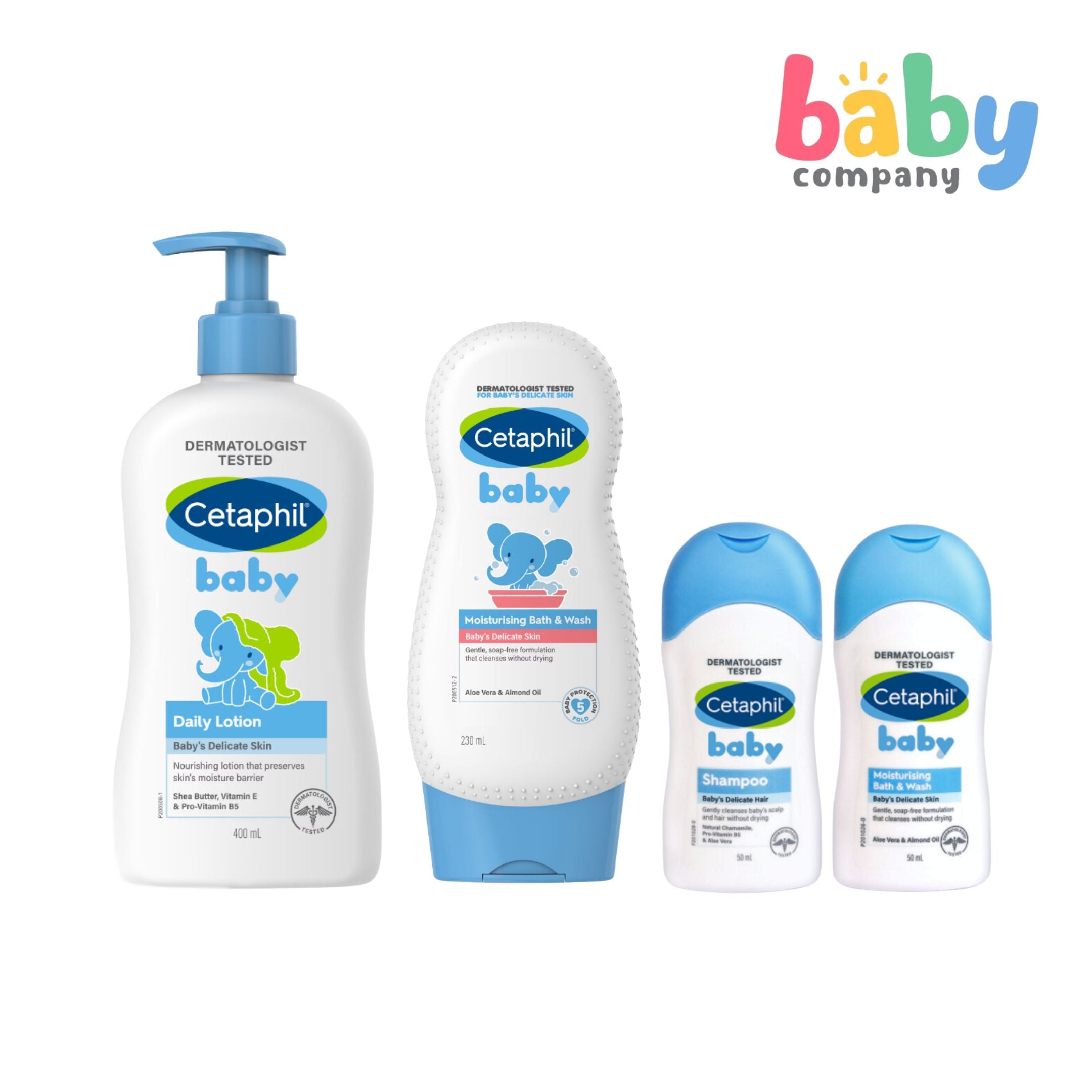 Cetaphil Baby Wash Lotion Ultrawash Essential Value Bundle