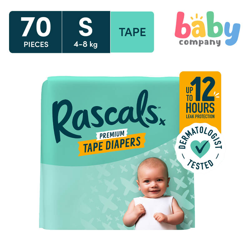 Rascals Diapers Tape Jumbo Pack - Small, 70 pads – Baby Company