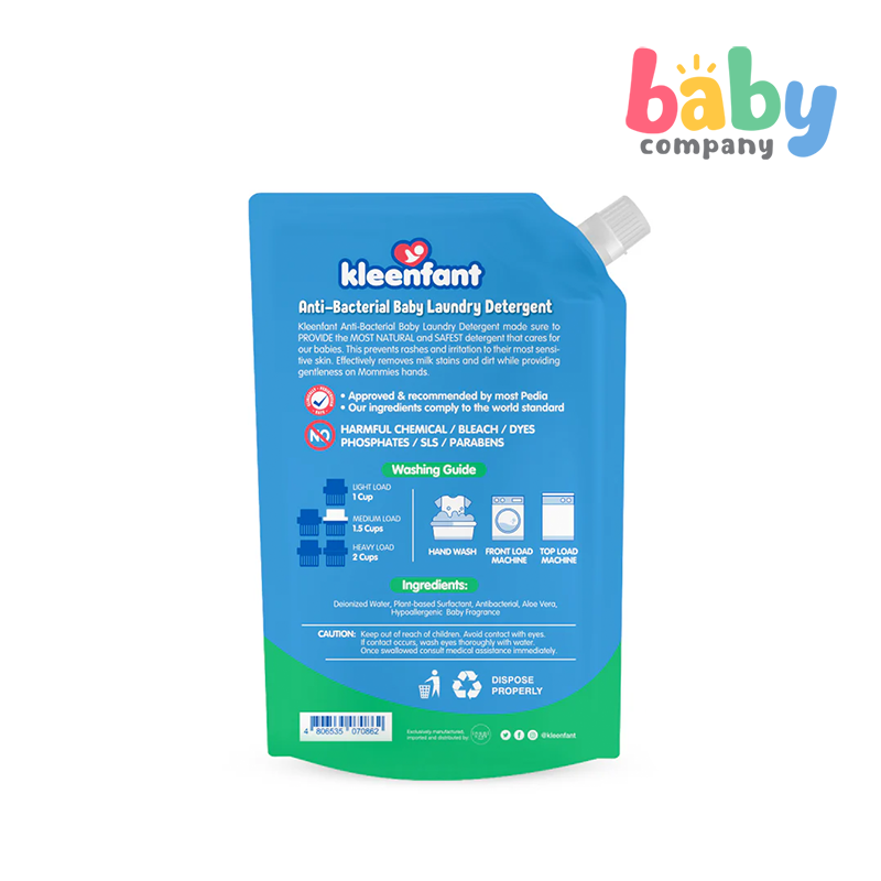 Kleenfant AntiBacterial Baby Laundry Detergent 1100ml, Refill Pack