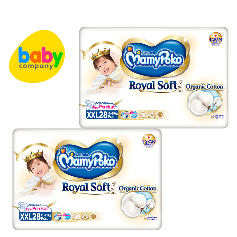 MamyPoko Royal Soft Taped Diapers XXL 28 Pads x 2 Packs