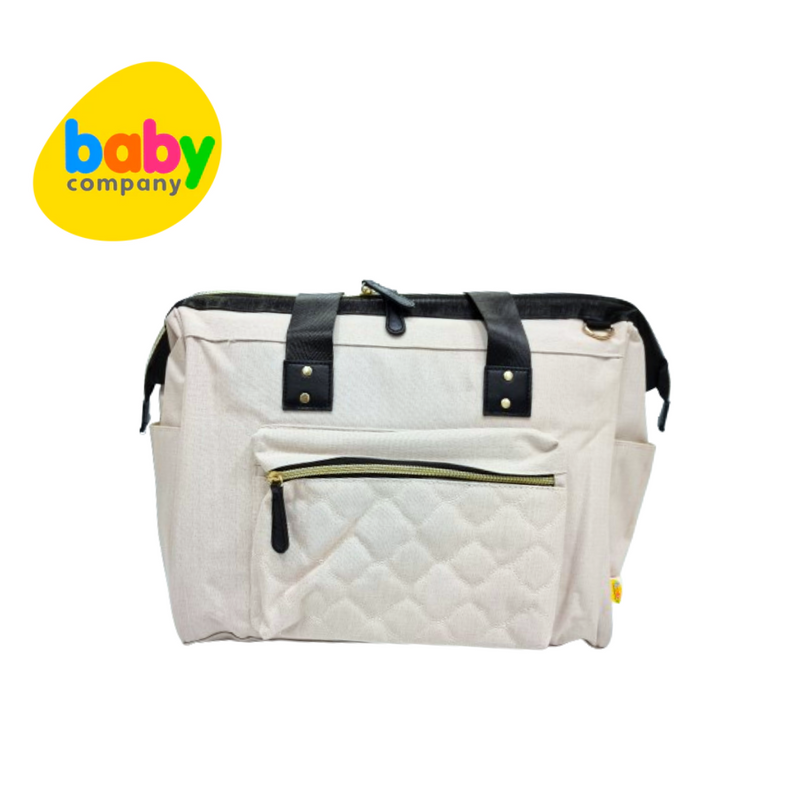 Baby Company Diaper and Travel Tote Bag with Diaper Changing Pad - Cream