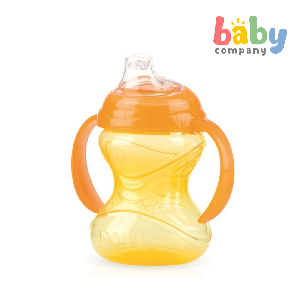 Nuby Grip N' Sip Toddler Spout Cup with Twin Handles 4m+ Orange