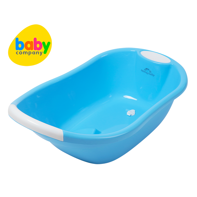 Mom & Baby Bath Tub with Drainer - Blue