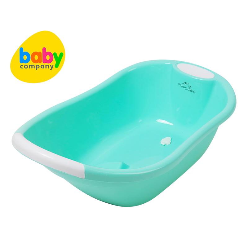 Mom & Baby Bath Tub with Drainer Green