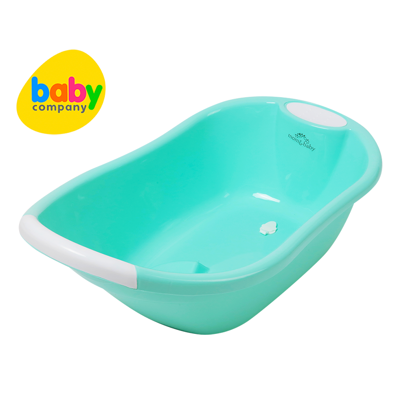 Mom & Baby Bath Tub with Drainer - Green