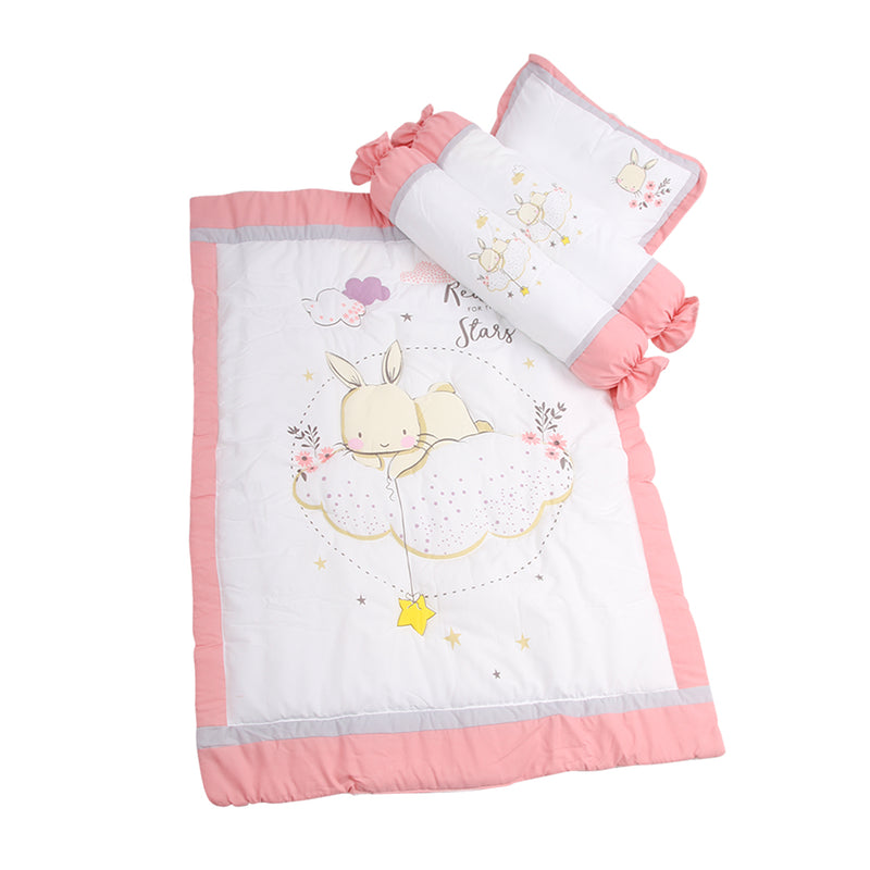 Quilted Giraffe 30X41 Comforter Set - Pink Bunny
