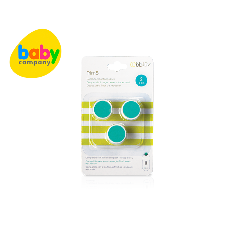 BBLUV Trimö: Extra File Discs for Electric Baby Nail Trimmer - Aqua (Step 2)