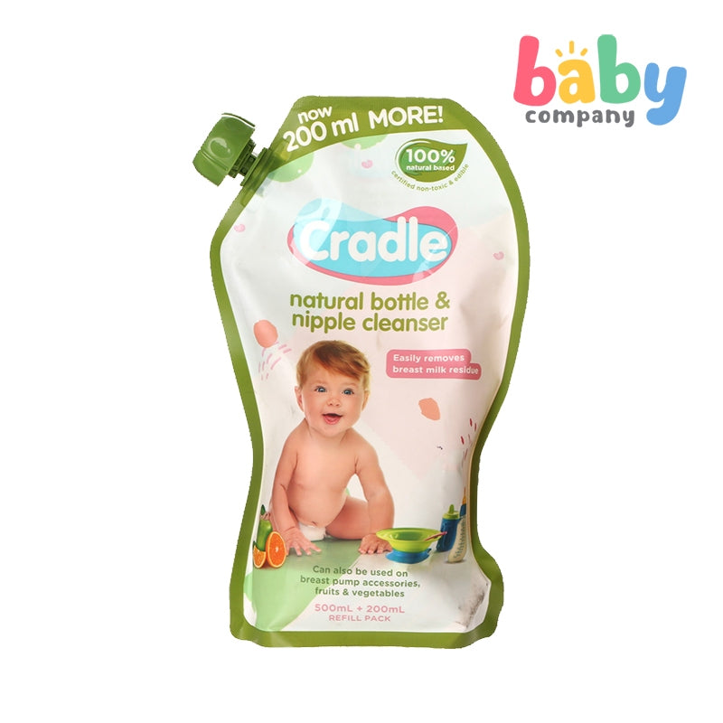 Cradle Natural Bottle Nipple Cleanser 700ml Refill Pack