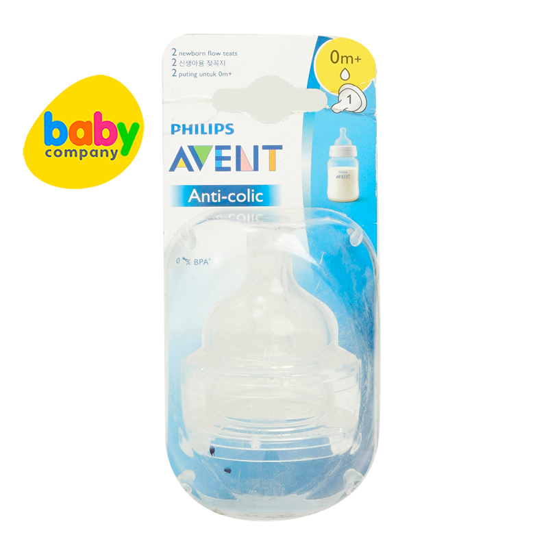 Philips Avent Anti-colic 2-pack Newborn Teats 0mo+