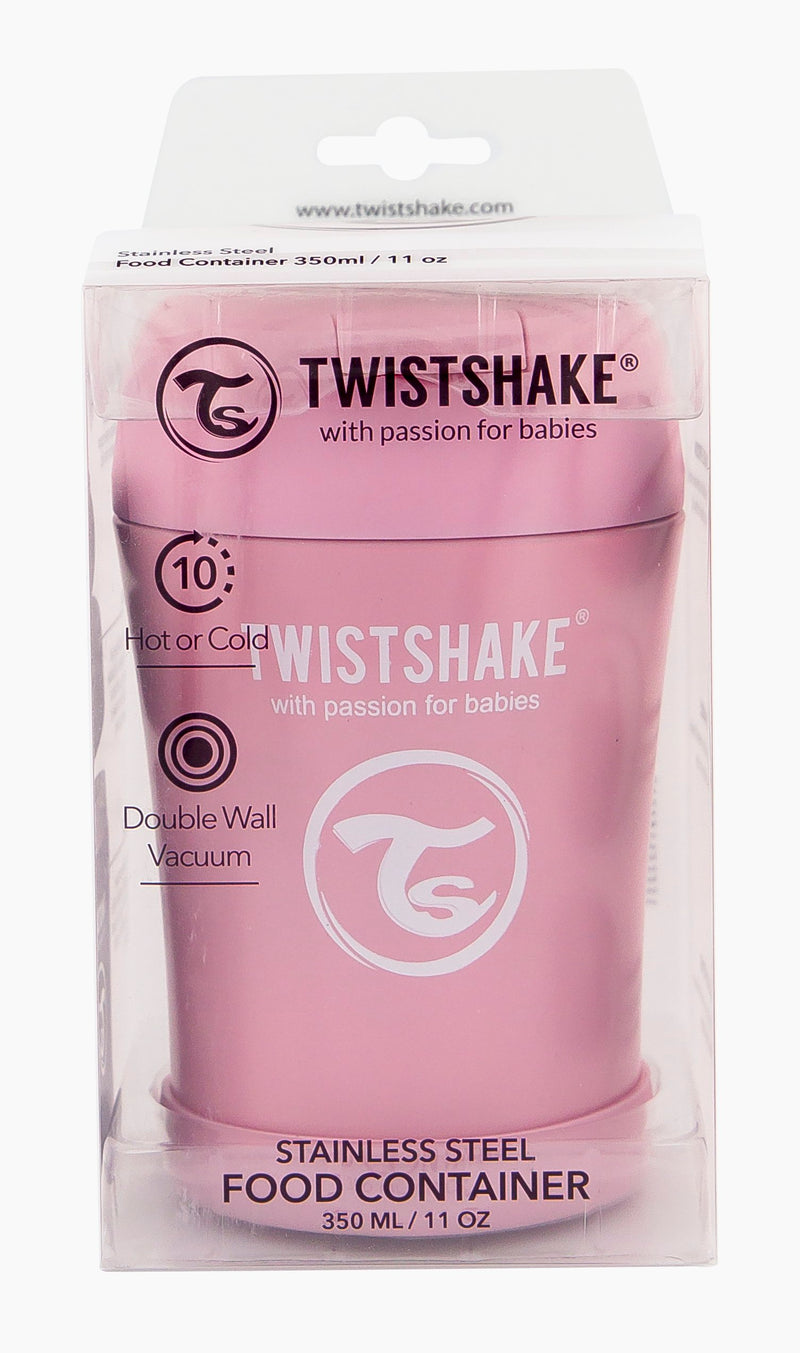 Twistshake Insulated Food Container 350ml - Pastel Pink