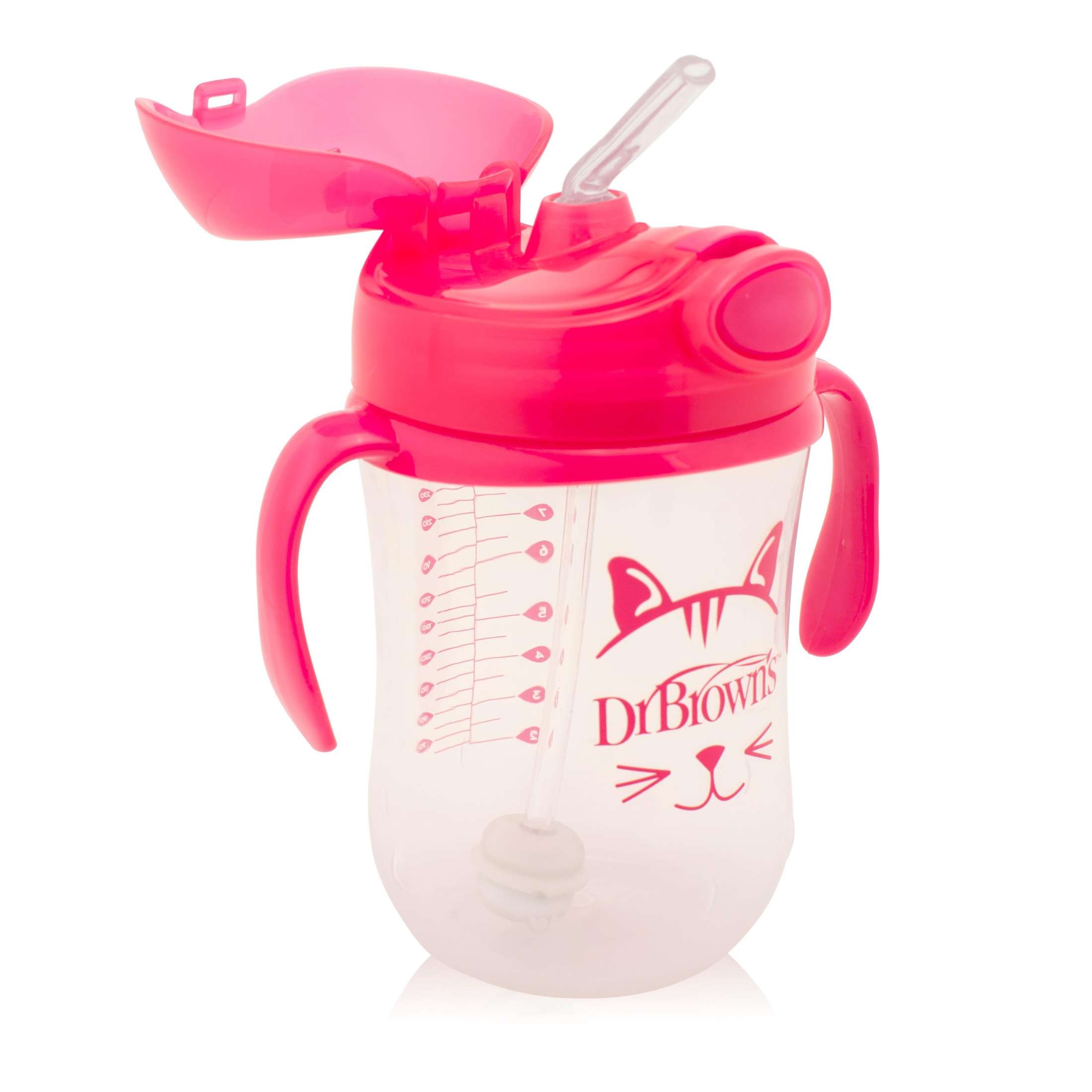 Dr. Brown's Milestones Baby's First Straw Sippy Cup - Pink - 2pk