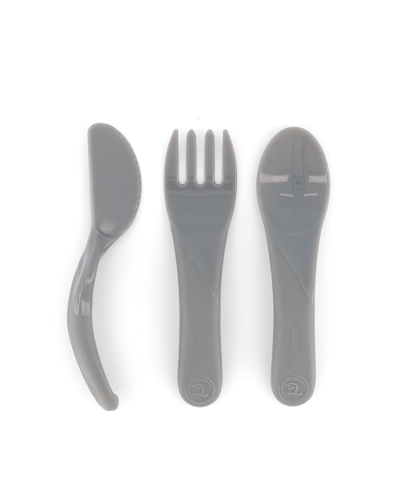 Twistshake Learn Cutlery 6+m - Pastel Grey