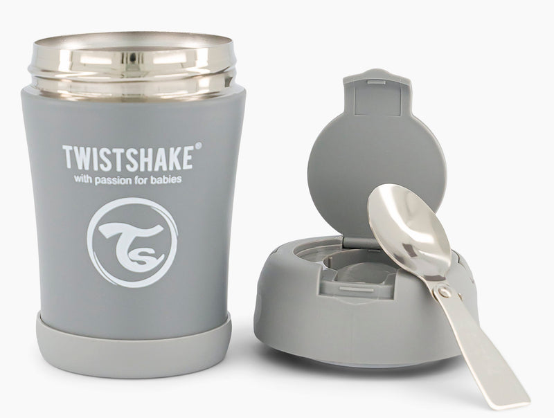 Twistshake Insulated Food Container 350ml - Pastel Grey