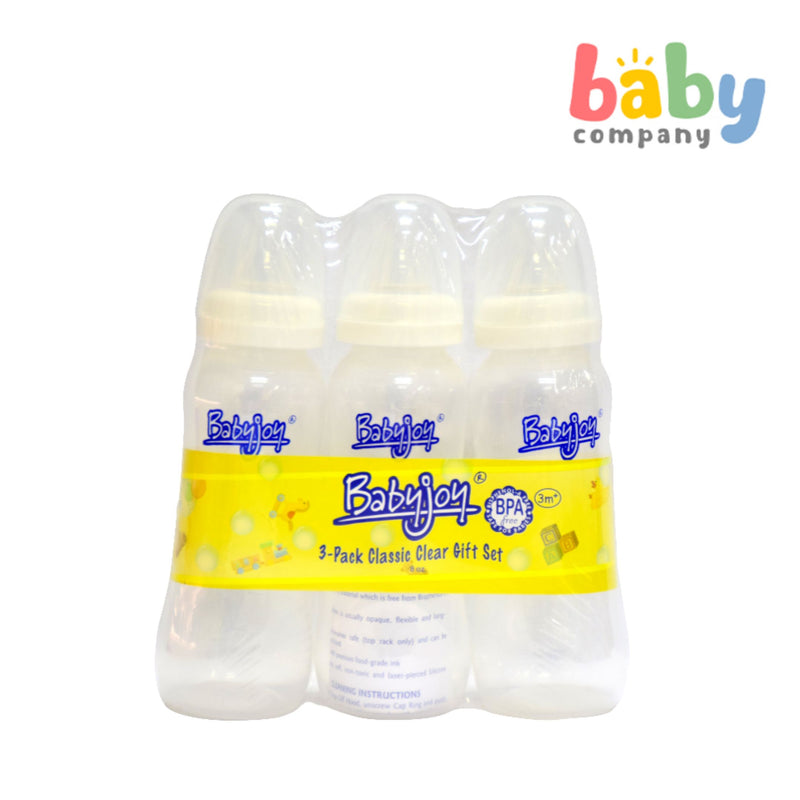 Nurture Babyjoy Classic Clear Bottle 3-pack 8oz