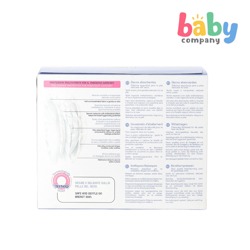 Chicco 30-Piece Antibacterial Breast Pads Set