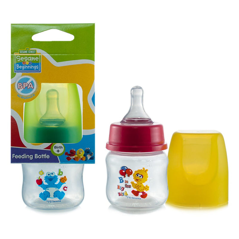 Sesame Beginnings 2oz Easy Flow Bottle With Silicone Straw