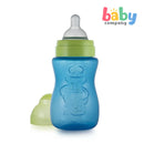 Sesame Beginnings 8oz Wide Neck Embossed Feeding Bottle