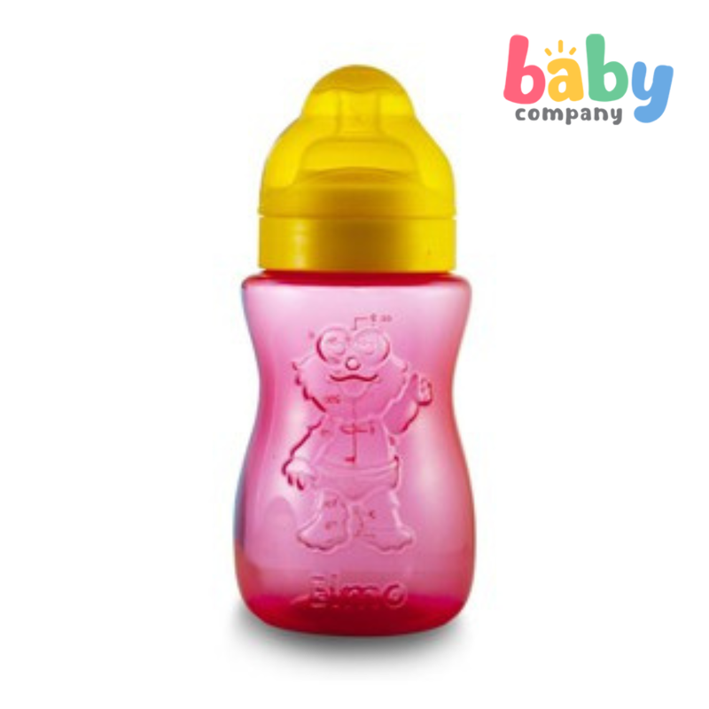 Sesame Beginnings 8oz Wide Neck Embossed Feeding Bottle