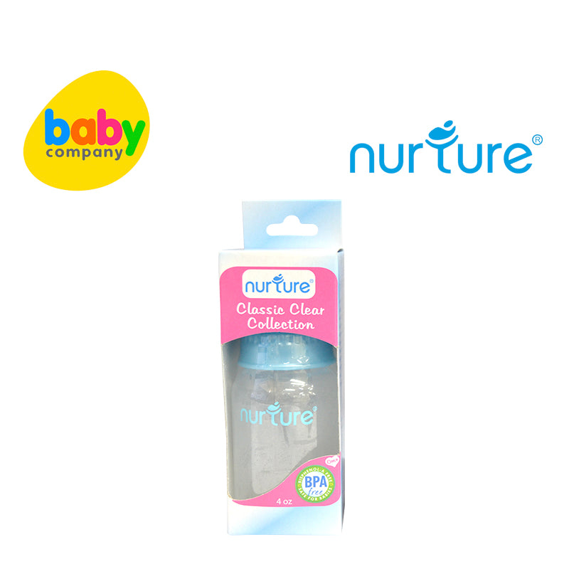 Nurture 4oz Classic Clear Feeding Bottle