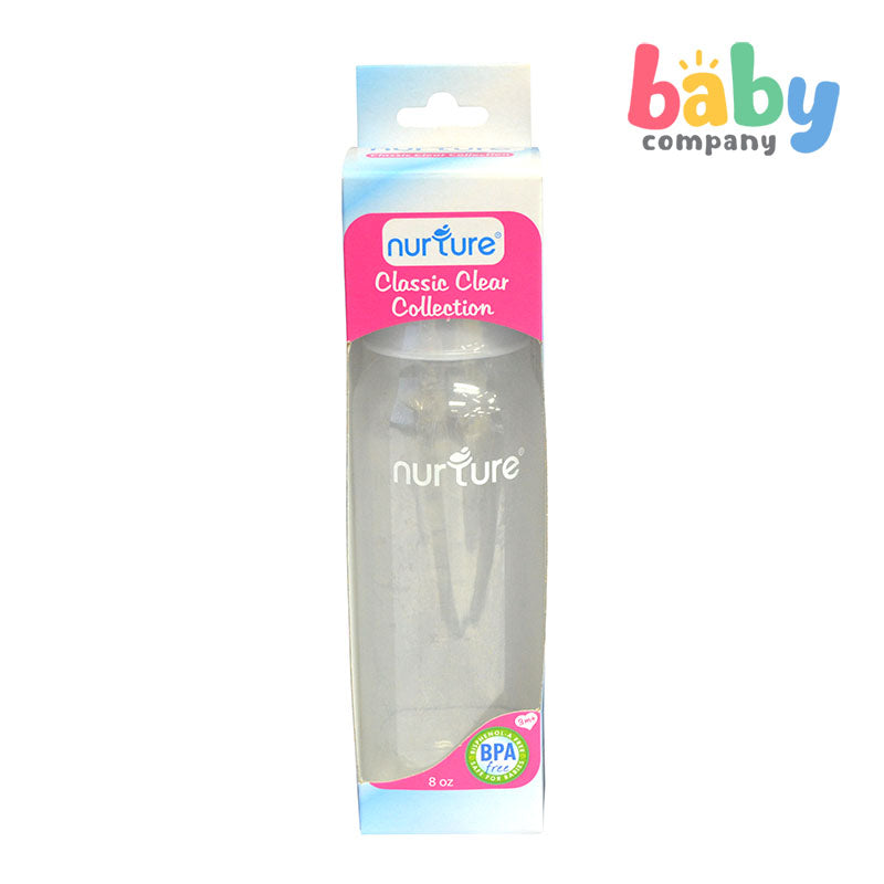 Nurture 8oz Classic Clear Feeding Bottle