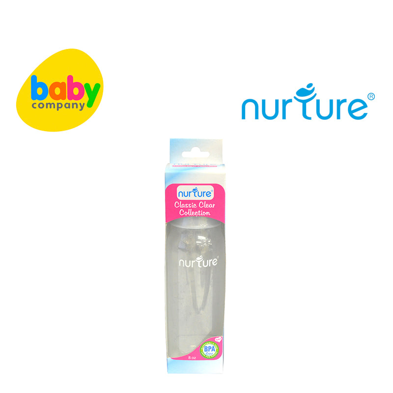 Nurture 8oz Classic Clear Feeding Bottle