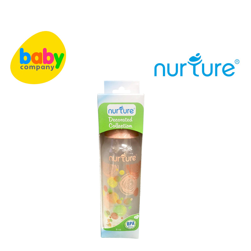 Nurture Decorated Feeding Bottle - Random Color, 8oz
