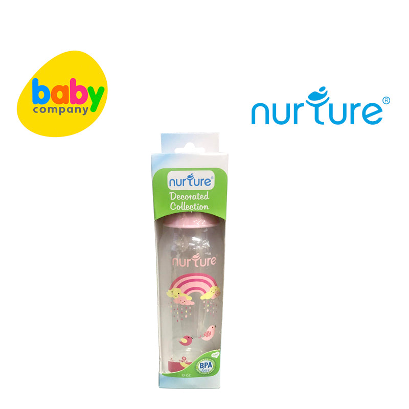 Nurture Decorated Feeding Bottle - Random Color, 8oz