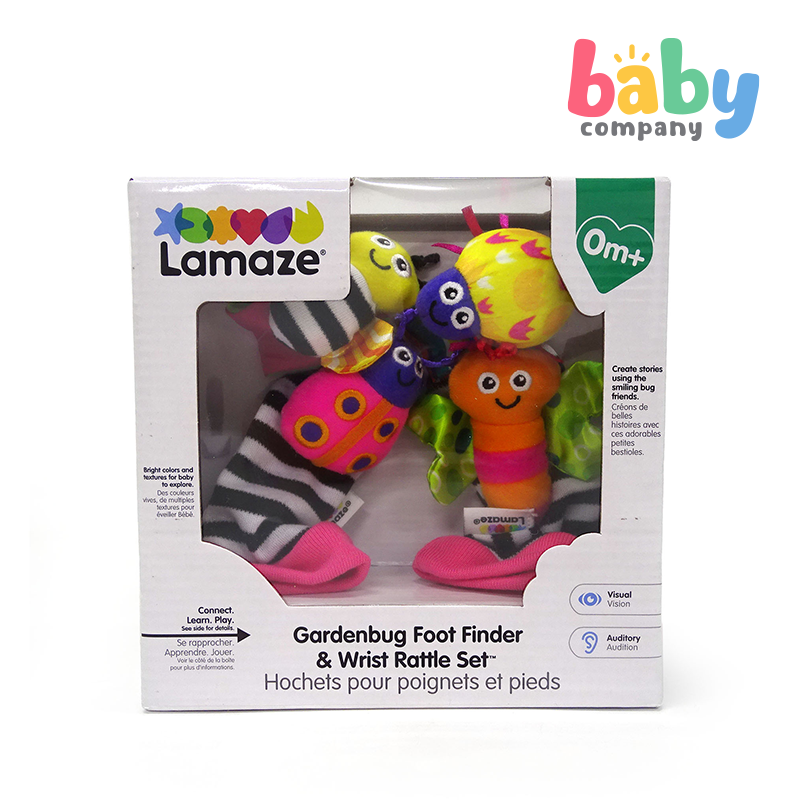Lamaze Garden Bug Foot Finder And Wrist Rattle Set