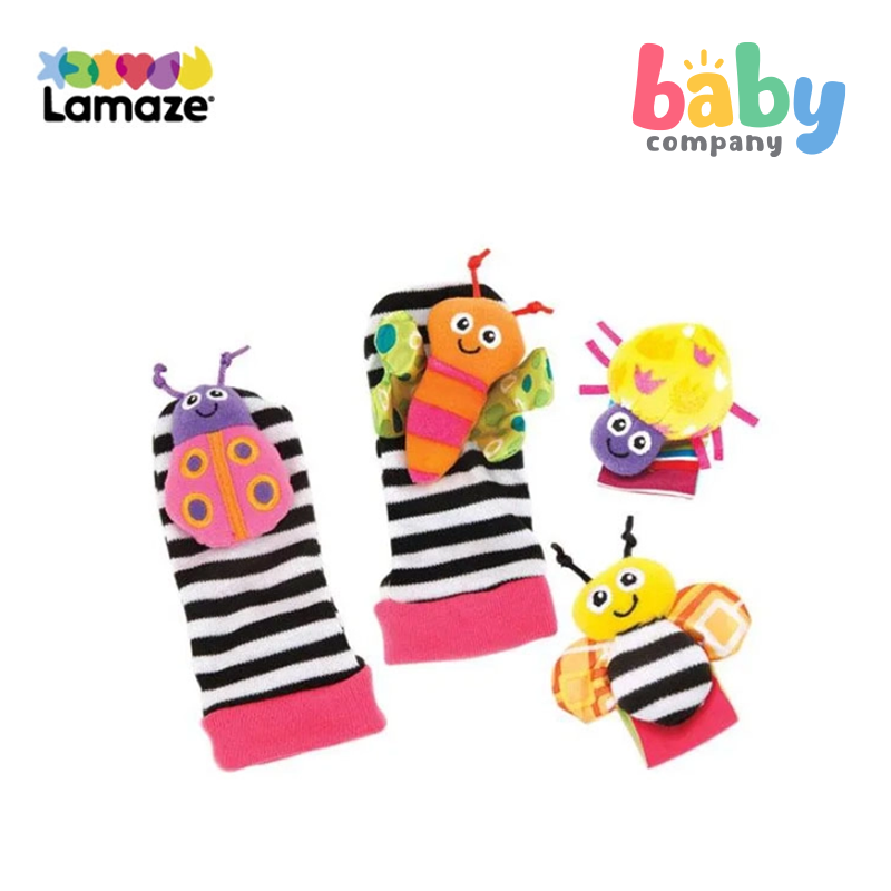 Lamaze Garden Bug Foot Finder And Wrist Rattle Set