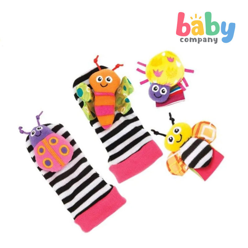 Lamaze Garden Bug Foot Finder And Wrist Rattle Set