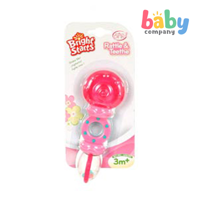 Bright Starts Pink Rattle & Teether