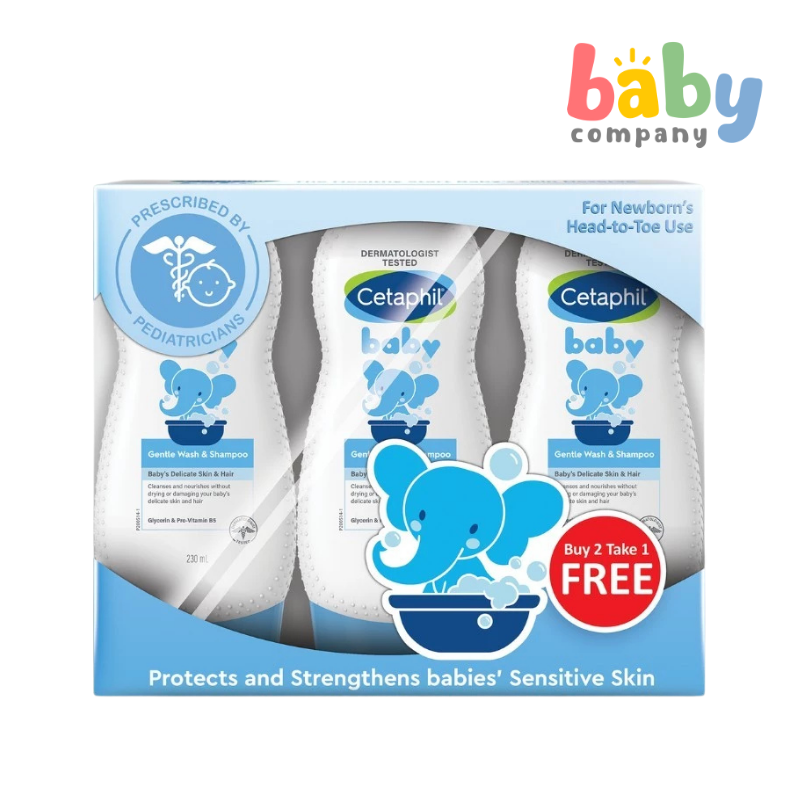 Cetaphil Baby Gentle Wash and Shampoo - Buy 2 Get 1