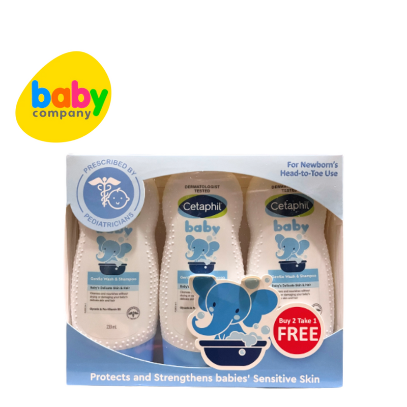 Cetaphil Baby Gentle Wash and Shampoo - Buy 2 Get 1