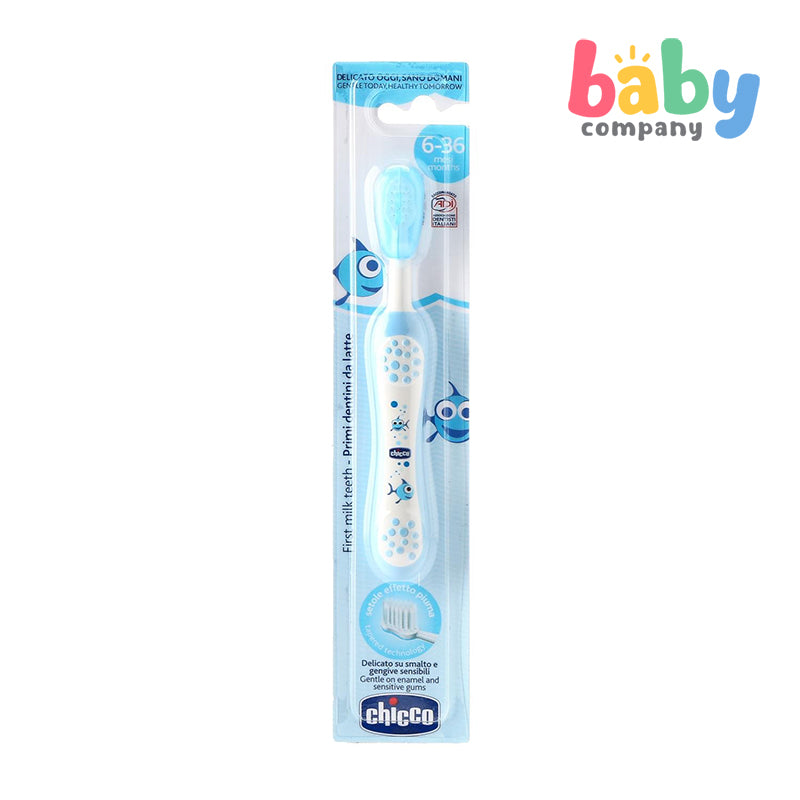 Chicco First Milk Teeth Toothbrush - Light Blue