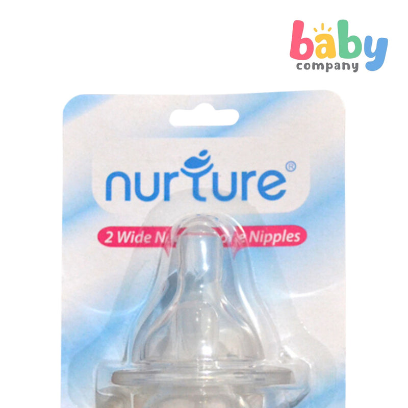 Nurture 2pcs Wide Neck Nipples - Large