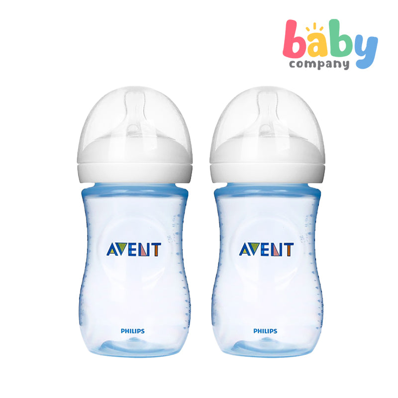 Philips Avent Natural Bottle 9oz Twin - Blue