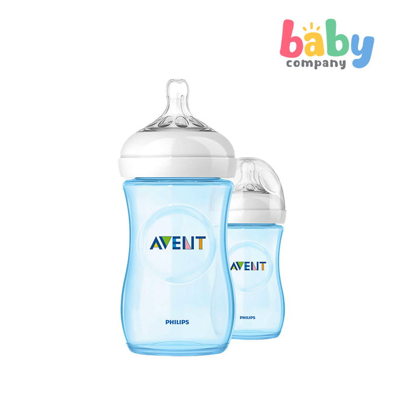 Philips Avent Natural Bottle 9oz Twin - Blue