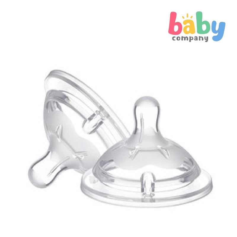 Chicco NaturalFeeling 2-Piece 4M+ Adjustable Flow Bottle Teat