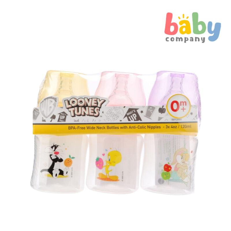 Looney Tunes Wide-Neck Bottles 4oz - Pack of 3