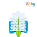 Nuby 2-in-1 Bottle & Nipple Cleaning Brush with Hook Base - Blue and Green