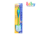 Nuby 2-in-1 Bottle & Nipple Cleaning Brush with Hook Base - Blue and Green