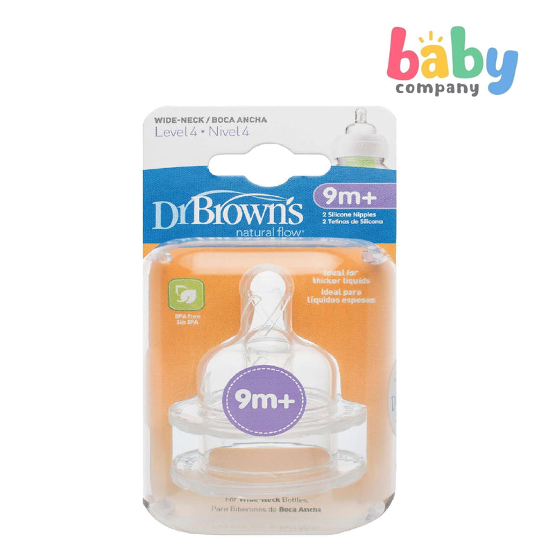 Dr. Brown's 2-Pack Options Wide-Neck Nipples - Level 4
