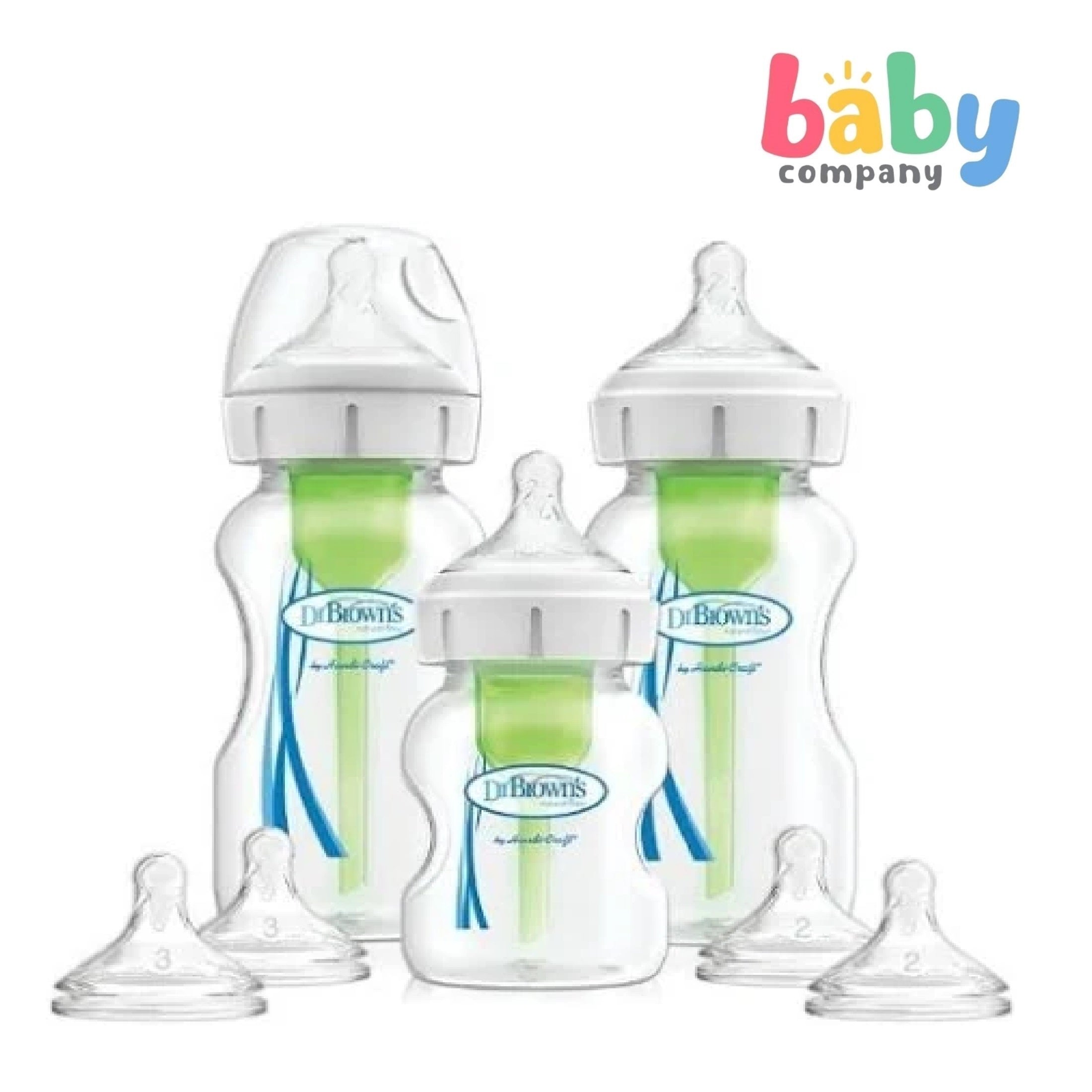 Dr. Brown’s Options Wide-Neck Baby Bottle Starter Kit – Baby Company