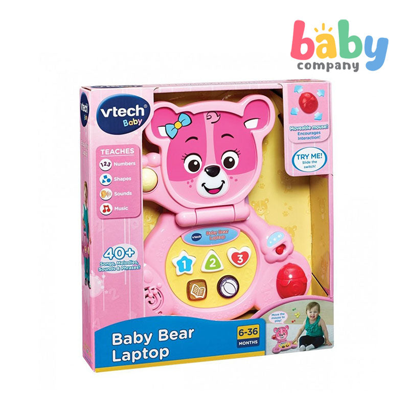 VTech Baby Bear Toy Laptop For Kids - Pink