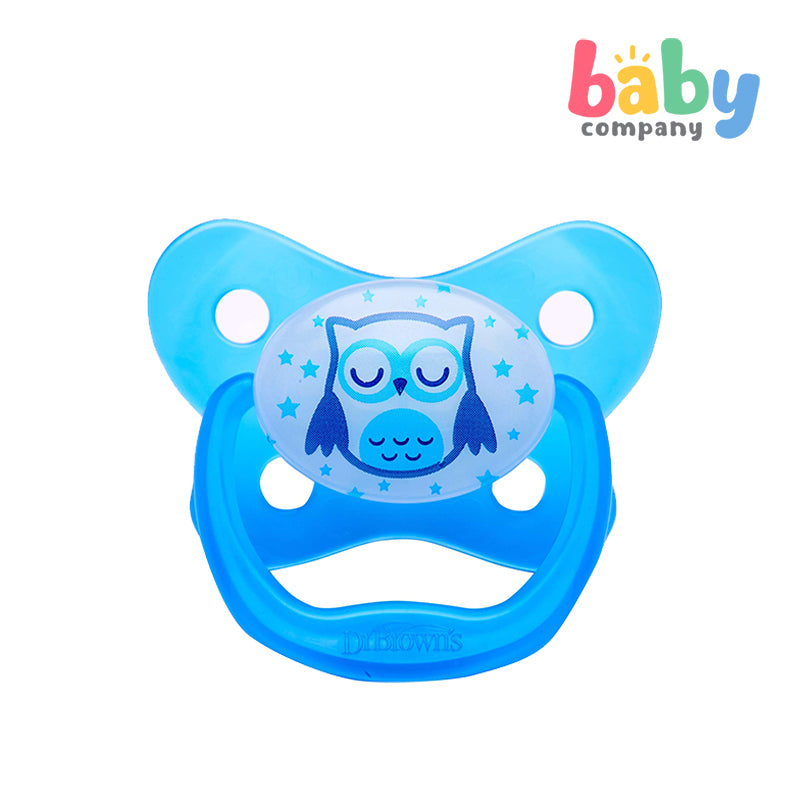 Dr. Brown's PreVent Butterfly Shield Pacifier Stage 2 (6-12m+) - Blue ...