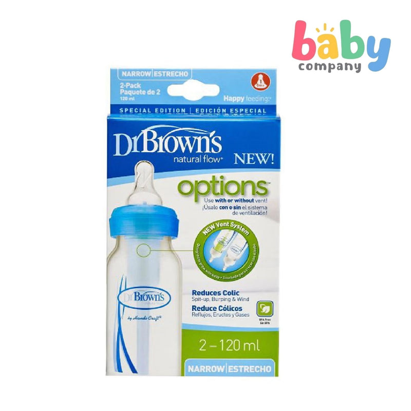 Dr. Brown's 2-Pack Anti Colic Feeding Bottles 120ml