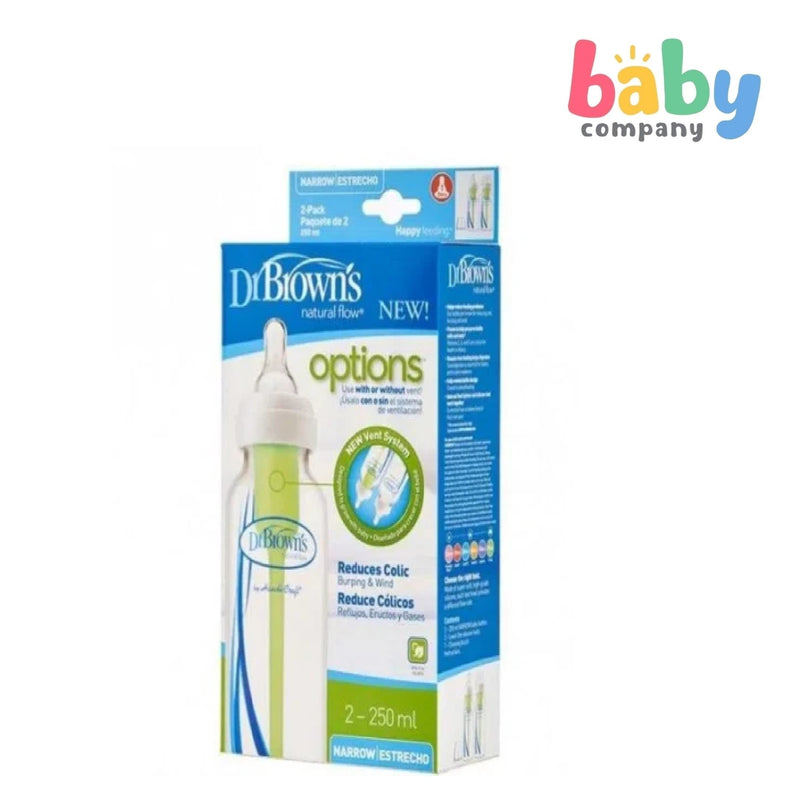 Dr. Brown's 2-Pack Anti-Colic Feeding Bottles 250ml