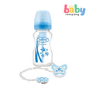 Dr. Brown's Options Wide-Neck Bottle & Soother Gift Set - Blue