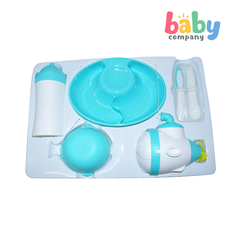 Mombella Ocean On Table Feeding Trainer Set - Blue